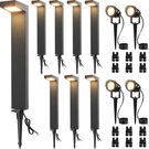 Sunvie Led Low Voltage Landscape Lighting Kit Outdoor 12 Pack, Black. Fixed Price $239.45.