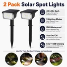 Lerekam Solar Spot Lights Outdoor 2 Pack 40 Leds IP65 Waterproof Cool White. Fixed Price $24.90.