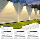 Jofios Solar Fence Lights Outdoor 8 Pack IP65 Waterproof Warm Natural Cool White. Fixed Price $77.11.