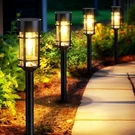 Mancra Solar Pathway Lights, 8 Pack Led Outdoor 3000K - Black. Fixed Price $46.98.