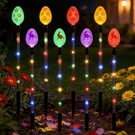 Quivorant 8 Pcs Solar Easter Eggs Stake Lights, IP65 Waterproof Multicolor Ou.... Fixed Price $11.05.