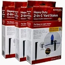 3 Pack Of 25 Counts Simple Living Innovations 2-IN-1 Yard Stake. Fixed Price $22.99.