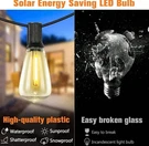 Yescom 11SSL005-50FT-06 48FT. 15 Led Solar String Light Kit Warm White. Fixed Price $39.28.