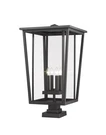 Seoul 4-LIGHT Outdoor Pier Mounted Fixture In Black. Fixed Price $1540.00.