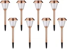 Solar Lights Outdoor - 8 Pack Copper Garden Walkway Powered Waterpr. Fixed Price $91.99.