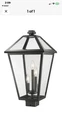 Z-lite 579PHXLS-BK Talbot Black 3 Light 22" Tall Outdoor Single Head Post. Fixed Price $60.00.