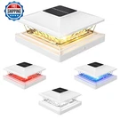 Aponuo Solar Post Cap Lights With 8 Rgb Solid Colors & Multicolor Flow - 4 Pack. Fixed Price $78.97.
