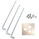 Kichler 15671 4" Bollard Template Kit For Permanent Installation - Silver. Fixed Price $36.99.