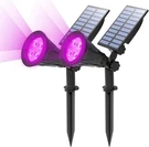 2 Pack Led Solar Spotlights, Waterproof Outdoor Security Landscape Lamps. Fixed Price $29.99.