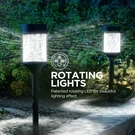 2PK Home Zone Security Outdoor Garden Decorative Rotating Solar Path Led Light. Fixed Price $24.00.
