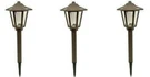 Threshold Solar Pathway Lights 3 PACK,15INCH Brown (real Glass) (new Others). Fixed Price $59.99.