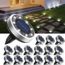 16 Pack Solar Lights Outdoor, 8 Led Ground IP65 Waterproof Flat. Fixed Price $62.99.