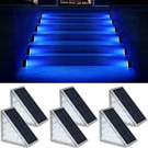 Audles Pack Solar Stair Lights, Outdoor Step With Waterproof IP67, Blue. Fixed Price $63.79.