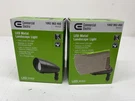 Lot Of 2 Commercial Electric 1100 Lumens Line Voltage Hardwired Landscape Light. Fixed Price $29.69.