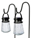 Home Zone 2-PACK Solar Crackle Glass Lanterns Garden Hanging Light 3000K. Fixed Price $39.88.