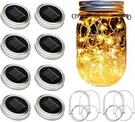 Solar Mason Jar Lights Updated , 8 Pack 20 Led Waterproof Fairy Warm White. Fixed Price $28.88.