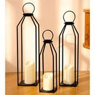 Perfnique Modern Farmhouse Lanterns, Set Of 3 Black Metal W/ 6HR Tim.... Fixed Price $81.88.
