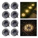 Glass Solar Ground Lights With Crystal Style, Modular-design Waterproof In-gr.... Fixed Price $70.66.