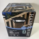 Hampton Bay Solar Led Post Caps Black Finish Frosted 2-PACK New. Fixed Price $29.99.