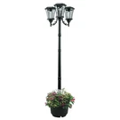 Avalon Solar Lamp Post With Planter Base 3 Lattern Heads. Fixed Price $192.99.