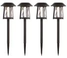 Hampton Bay Weston 10 Lumen Led Weather Resistant Solar Path Light - 4 Pack. Fixed Price $29.97.