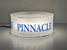 Pinnacle Vodka Round Light Up Promo Sign Display 8X4 Frosted Look On/off Switch. Fixed Price $44.99.