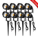 8 Pack 12V 7W Outdoor Led Landscape Lights Warm 3000K Garden Yard Spotlight IP65. Fixed Price $72.14.