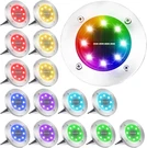 16 Pack Solar Color Changing Ground Lights - Waterproof Garden Pathway Decor. Fixed Price $83.99.