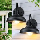 Myhxq Gooseneck Outdoor Light Fixtures, 2-PACK 7.6''-NO Sensor, Black. Fixed Price $70.50.