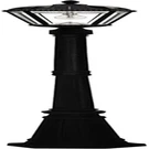 Elegant Solar Lamp Post Light, 87-INCH Black Aluminum, Warm White Led. Fixed Price $449.99.