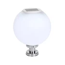 1-WHITE Metal Sphere Solar Outdoor Weather Resistant Post Light With Integrated. Fixed Price $99.59.