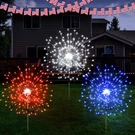 3 Pcs 4TH Of July Solar Firework Lights Patriotic Outdoor Garden .... Fixed Price $49.41.