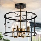 Classy Leaves Modern Semi Flush Mount Ceiling Light Fixture, 14 Inch Drum Hal.... Fixed Price $33.32.