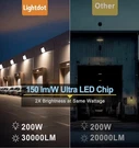 Lightdot 200W Led Wall Pack 30000LM IP65 Bronze Dusk-to-dawn Sensor Outdoor. Fixed Price $300.00.
