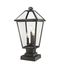 Z-lite 579PHBS-SQPM Talbot 3 Light 22" Tall Outdoor Pier Mount Black. Fixed Price $368.00.
