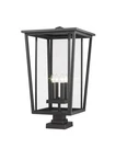 Z-lite 571PHXXLS-SQPM Seoul 4 Light 32" Tall Marine Grade Outdoor Black. Fixed Price $1540.00.