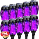 Aounq Purple Solar Torch Lights, 10 Pack Flickering Flame. Fixed Price $54.99.