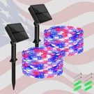Cshare Red White And Blue Solar Fairy Lights, 4TH Of 16.4FT,. Fixed Price $14.88.