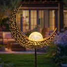 Homeimpro Moon Solar Lights Outdoor Garden Decor Medimum, Bronze 1PACK. Fixed Price $31.43.
