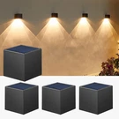 Luhlee Solar Wall Lights Outdoor,square Modern Sconce IP65 Waterproof. Fixed Price $83.79.
