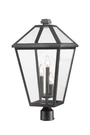 Z-lite 579PHXLR Black Talbot 3-LIGHT 24"H Outdoor Single Head Post. Fixed Price $311.10.