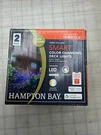 2 Hampton Bay Hubspace Smart Color Change Deck Lights 1009-913-060 Black. Fixed Price $35.14.