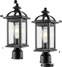 Darkaway Outdoor Post Lights Lamp Medium 2 Pack, Black(not Dusk To Dawn). Fixed Price $116.18.