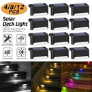 4-12PACK Solar Deck Lights Outdoor Stairs Step Fence Balcony Yard Pathway Decor. Fixed Price $6.99.