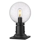 Z-lite Laurent Light 15" Outdoor Pier Mount, Black/clear 599PHM-533PM-BK. Fixed Price $212.00.
