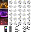 Wifi Rgbw Led Deck Lights Kit, 30 Pack 31MM Smart Low Voltage Recessed Out. Fixed Price $255.48.
