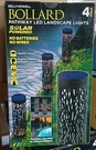 Bell + Howell Low Voltage Black 2 Lumens Solar Powered Integrated Led (4-PACK). Fixed Price $34.23.
