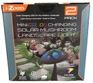 I-zoom Outdoor Mushroom Light 7-COLORS Solar Panel Recharging 2-PACK Sealed. Fixed Price $28.99.