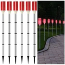 Macarrie 6 Pcs Solar Driveway Markers Reflector Lights Landscape 37" Red. Fixed Price $67.48.