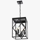 Wanluce 4-LIGHT Outdoor Pendant Fixtures Lights, Black, E12 Base. Fixed Price $129.97.